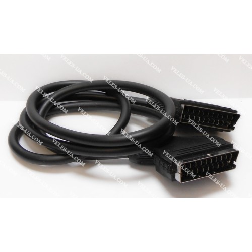 шнур Штекер Скарт х Штекер Скарт 21pin, 1.2м, d=8mm (артикул: 01-0024.) шнур Штекер Скарт х Штекер Скарт 21pin, 1.2м, d=8mm (артикул: 01-0024.)