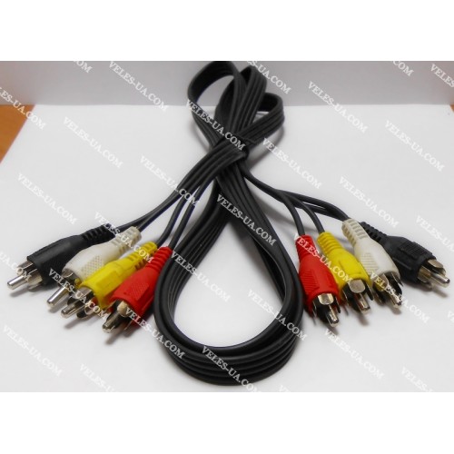 шнур 4RCA Штекера х 4RCA Штекера, 1.2м, JAPAN, шлейф (артикул: 01-0029.) шнур 4RCA Штекера х 4RCA Штекера, 1.2м, JAPAN, шлейф (артикул: 01-0029.)