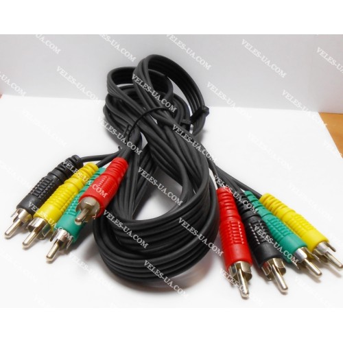 шнур 4RCA Штекера х 4RCA Штекера, 2.4м, JAPAN, шлейф (артикул: 01-0030.) шнур 4RCA Штекера х 4RCA Штекера, 2.4м, JAPAN, шлейф (артикул: 01-0030.)