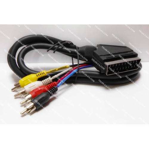 шнур Штекер Скарт х 4RCA Штекера, 1.2м, d=7mm (артикул: 01-0060.) шнур Штекер Скарт х 4RCA Штекера, 1.2м, d=7mm (артикул: 01-0060.)