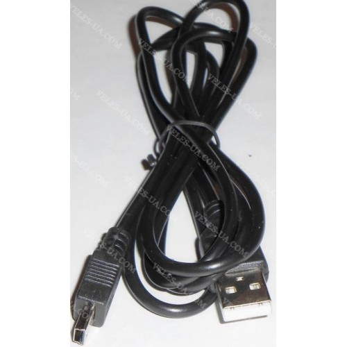 шнур Штекер mini USB(5pin) x Штекер USB-2.0 A, 1.5м, v2.0, чорний, сірий (артикул: 01-0236.) шнур Штекер mini USB(5pin) x Штекер USB-2.0 A, 1.5м, v2.0, чорний, сірий (артикул: 01-0236.)