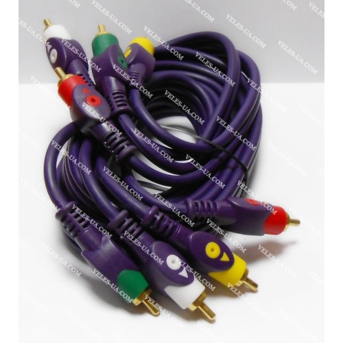 шнур 4RCA Штекера х 4RCA Штекера, 1.8м, d=5х20мм, gold HQ (артикул: 01-0324.) шнур 4RCA Штекера х 4RCA Штекера, 1.8м, d=5х20мм, gold HQ (артикул: 01-0324.)