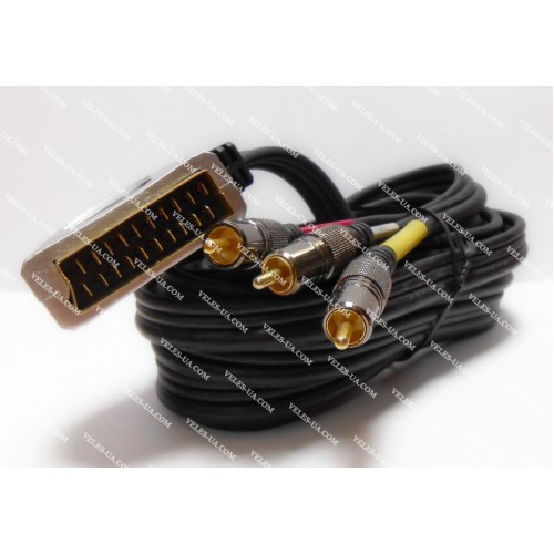 шнур метал gold, Штекер Скарт х 4RCA Штекера, 1.5м (артикул: 01-0334.) шнур метал gold, Штекер Скарт х 4RCA Штекера, 1.5м (артикул: 01-0334.)