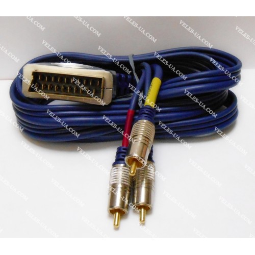 шнур метал gold Штекер Скарт х 3RCA Штекера, 2.0м (артикул: 01-0343.) шнур метал gold Штекер Скарт х 3RCA Штекера, 2.0м (артикул: 01-0343.)