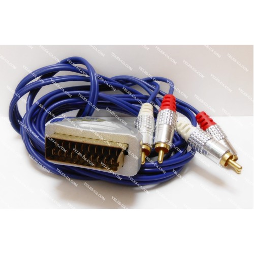 шнур метал gold Штекер Скарт х 3RCA Штекера, 3.0м (артикул: 01-0344.) шнур метал gold Штекер Скарт х 3RCA Штекера, 3.0м (артикул: 01-0344.)