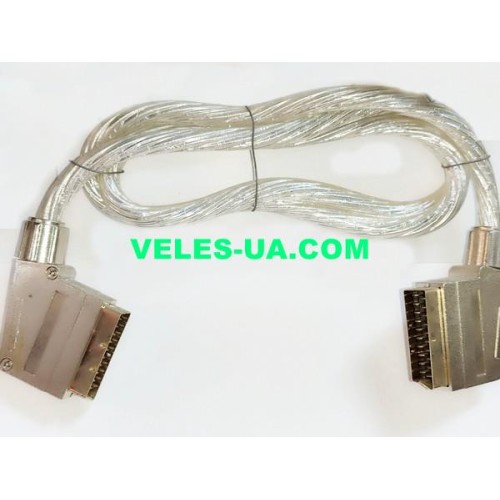 шнур Штекер Скарт х Штекер Скарт 21pin, 1.2м, SILVER (артикул: 01-0391.) шнур Штекер Скарт х Штекер Скарт 21pin, 1.2м, SILVER (артикул: 01-0391.)