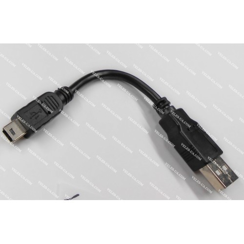 шнур Штекер mini USB(5pin) x Штекер USB-2.0 A, 0.13-0.2м, v2.0, чорний (артикул: 01-0432.) шнур Штекер mini USB(5pin) x Штекер USB-2.0 A, 0.13-0.2м, v2.0, чорний (артикул: 01-0432.)