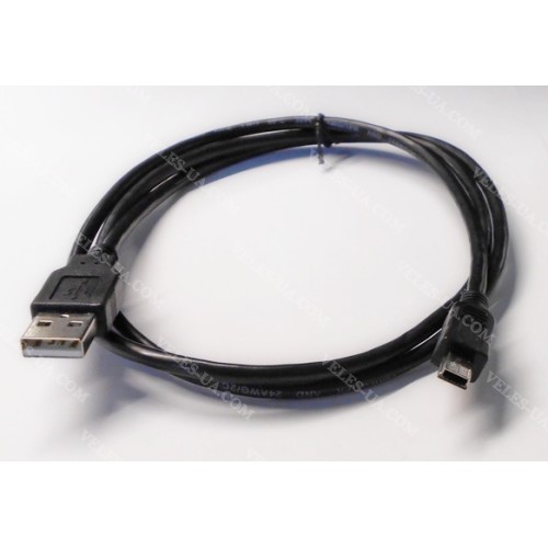 шнур Штекер mini USB(5pin) x Штекер USB-2.0 A, 1.0м, d=5мм, v2.0, ЧОРНИЙ (артикул: 01-0465.BK) шнур Штекер mini USB(5pin) x Штекер USB-2.0 A, 1.0м, d=5мм, v2.0, ЧОРНИЙ (артикул: 01-0465.BK)