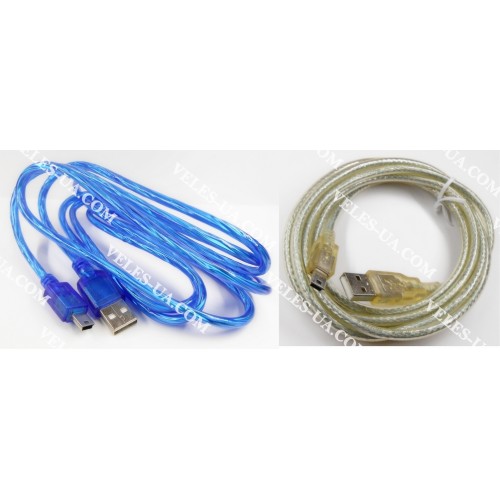 шнур Штекер mini USB(5pin) x Штекер USB-2.0 A, 1.8м, d=5мм, v2.0, прозорий (артикул: 01-0466.) шнур Штекер mini USB(5pin) x Штекер USB-2.0 A, 1.8м, d=5мм, v2.0, прозорий (артикул: 01-0466.)