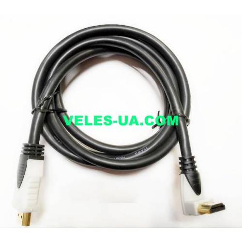 шнур Штекер HDMI х Штекер HDMI, 1.8м КУТОВИЙ, блістер, чорний, cabeltech KPO3825-1,8 (артикул: 01-0475.) шнур Штекер HDMI х Штекер HDMI, 1.8м КУТОВИЙ, блістер, чорний, cabeltech KPO3825-1,8 (артикул: 01-0475.)