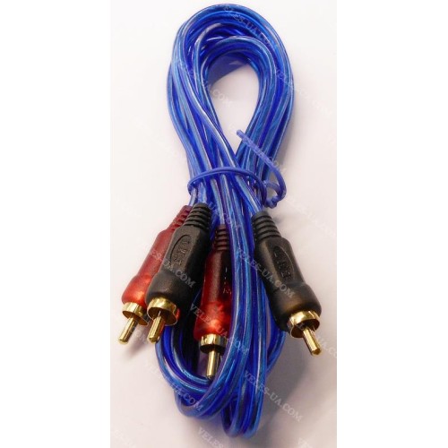 шнур 2RCA Штекера х 2RCA Штекера, 1.5м, d=3х3, gold, прозорий-синій (артикул: 01-0503.) шнур 2RCA Штекера х 2RCA Штекера, 1.5м, d=3х3, gold, прозорий-синій (артикул: 01-0503.)