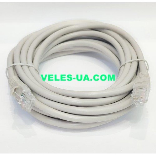 шнур Патчкорд UTP 5.0м, d6mm, CAT.6, Standarded, сірий, GR (артикул: 01-0517.GR) шнур Патчкорд UTP 5.0м, d6mm, CAT.6, Standarded, сірий, GR (артикул: 01-0517.GR)