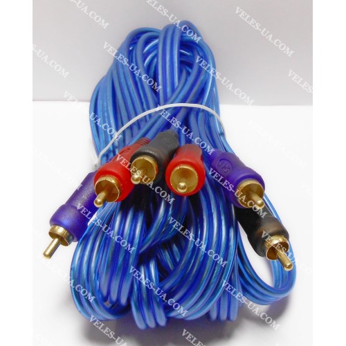 шнур 3RCA Штекера х 3RCA Штекера, 5.0м, d=3+3+3мм, gold, прозорий-синій (артикул: 01-0525.) шнур 3RCA Штекера х 3RCA Штекера, 5.0м, d=3+3+3мм, gold, прозорий-синій (артикул: 01-0525.)