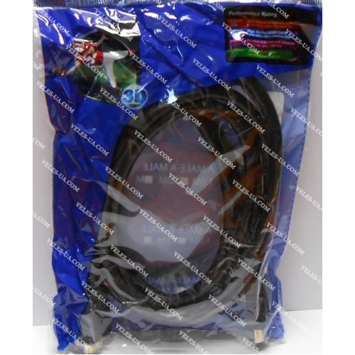 шнур Штекер HDMI х Штекер HDMI, 2.0м d=6.0мм, gold, vers.1.4, чорний (артикул: 01-0526.) шнур Штекер HDMI х Штекер HDMI, 2.0м d=6.0мм, gold, vers.1.4, чорний (артикул: 01-0526.)