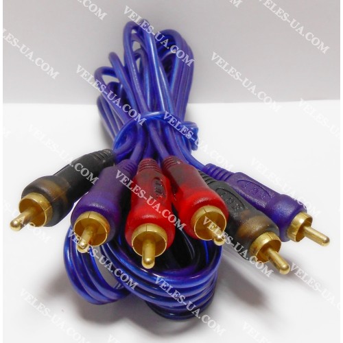 шнур 3RCA Штекера х 3RCA Штекера, 1.5м, d=3+3+3мм, gold, прозорий-синій (артикул: 01-0547.) шнур 3RCA Штекера х 3RCA Штекера, 1.5м, d=3+3+3мм, gold, прозорий-синій (артикул: 01-0547.)