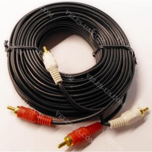 шнур 2RCA Штекера х 2RCA Штекера,10.0м, JAPAN, синій (артикул: 01-0562.) шнур 2RCA Штекера х 2RCA Штекера,10.0м, JAPAN, синій (артикул: 01-0562.)