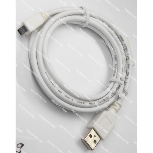 шнур Штекер mini USB(4pin) x Штекер USB-2.0 A, 1.8м, з фільтром, білий (артикул: 01-0579.W) шнур Штекер mini USB(4pin) x Штекер USB-2.0 A, 1.8м, з фільтром, білий (артикул: 01-0579.W)