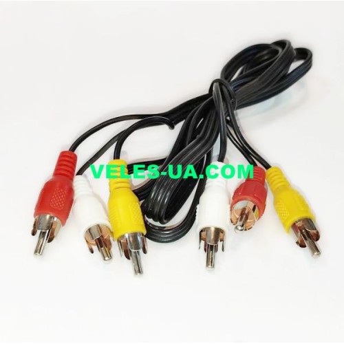 шнур 3RCA Штекера х 3RCA Штекера, 1.0м, JAPAN, шлейф (артикул: 01-0585.) шнур 3RCA Штекера х 3RCA Штекера, 1.0м, JAPAN, шлейф (артикул: 01-0585.)