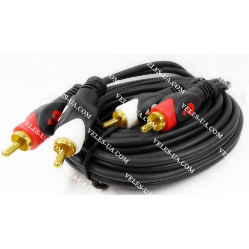 шнур 2RCA Штекера х 2RCA Штекера, 3.0м, d=5х10мм, gold HQ (артикул: 01-0598.) шнур 2RCA Штекера х 2RCA Штекера, 3.0м, d=5х10мм, gold HQ (артикул: 01-0598.)