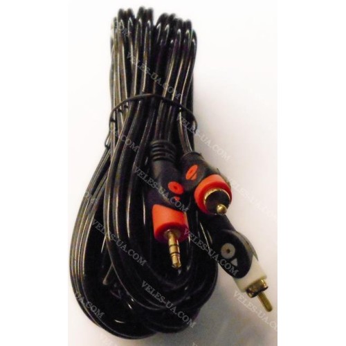 шнур Штекер d3.5 стерео х 2RCA Штекера, 5.0м, d=4x8мм, Gold HQ (артикул: 01-0599.) шнур Штекер d3.5 стерео х 2RCA Штекера, 5.0м, d=4x8мм, Gold HQ (артикул: 01-0599.)