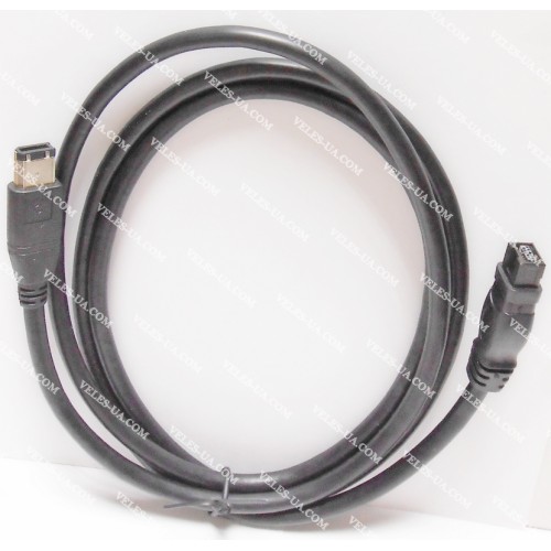 шнур Firewire IEEE 1394B (Штекер 6р х Штекер 9р), d=4мм, 1.5м, чорний (артикул: 01-0602.) шнур Firewire IEEE 1394B (Штекер 6р х Штекер 9р), d=4мм, 1.5м, чорний (артикул: 01-0602.)