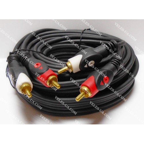 шнур 2RCA Штекера х 2RCA Штекера,10.0м, d=5х10мм, gold HQ (артикул: 01-0634.) шнур 2RCA Штекера х 2RCA Штекера,10.0м, d=5х10мм, gold HQ (артикул: 01-0634.)
