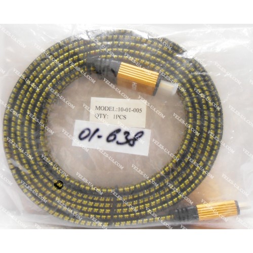 шнур Штекер HDMI х Штекер HDMI, 2.0м gold metal, плоский 5х14мм, 1.3b (артикул: 01-0638.) шнур Штекер HDMI х Штекер HDMI, 2.0м gold metal, плоский 5х14мм, 1.3b (артикул: 01-0638.)