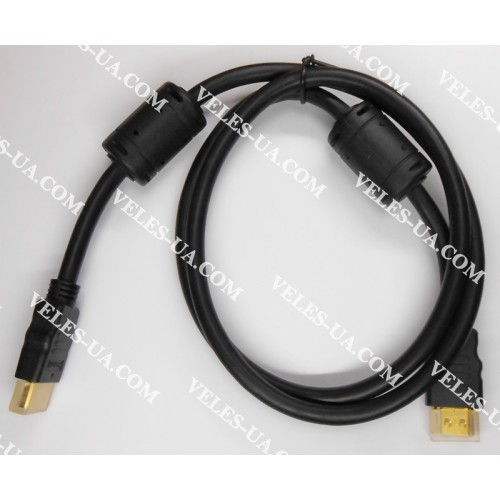 шнур Штекер HDMI х Штекер HDMI, 1.0м d= 6.0мм, gold, vers.1.4, з фільтром, чорний (артикул: 01-0718.) шнур Штекер HDMI х Штекер HDMI, 1.0м d= 6.0мм, gold, vers.1.4, з фільтром, чорний (артикул: 01-0718.)