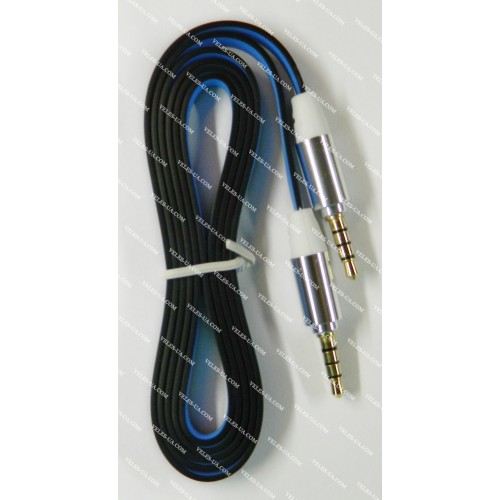 шнур Штекер d3.5/4pin х Штекер d3.5/4pin, метал, 1.1м, d=2х7мм, синій (артикул: 01-0758.) шнур Штекер d3.5/4pin х Штекер d3.5/4pin, метал, 1.1м, d=2х7мм, синій (артикул: 01-0758.)