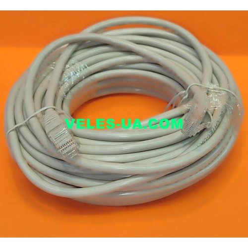 шнур Патчкорд UTP 15.0м, d6mm, CAT.6, Standarded, сірий, GR (артикул: 01-0771.GR) шнур Патчкорд UTP 15.0м, d6mm, CAT.6, Standarded, сірий, GR (артикул: 01-0771.GR)