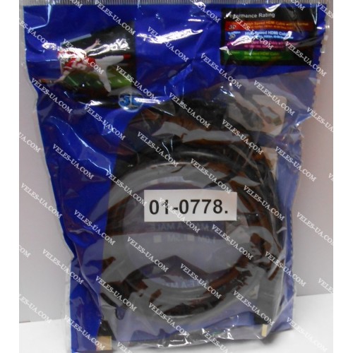 шнур Штекер HDMI х Штекер HDMI, 2.0м d=6.0мм, gold, vers.1.4, з фільтрами, чорний (артикул: 01-0778.) шнур Штекер HDMI х Штекер HDMI, 2.0м d=6.0мм, gold, vers.1.4, з фільтрами, чорний (артикул: 01-0778.)