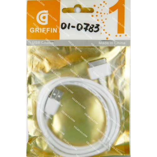 шнур iPhone (шт. USB-2.0 A- шт. iP4), 1,0м, білий, блістер (артикул: 01-0783.) шнур iPhone (шт. USB-2.0 A- шт. iP4), 1,0м, білий, блістер (артикул: 01-0783.)
