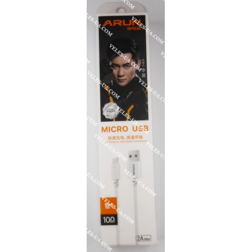 шнур Штекер mikro USB(5pin) x Шт. USB-2.0 A, 1,0м, Arun E09MU, WUW X-75, коробка, W (артикул: 01-0793.) шнур Штекер mikro USB(5pin) x Шт. USB-2.0 A, 1,0м, Arun E09MU, WUW X-75, коробка, W (артикул: 01-0793.)