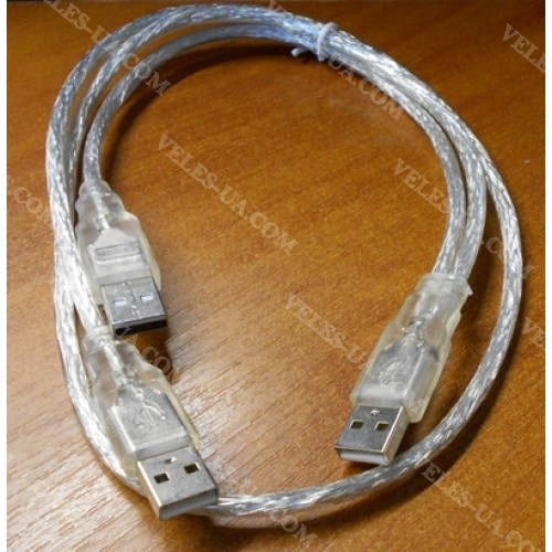 шнур Штекер USB-2.0 A х 2 Штекера USB-2.0 A, 0.8м прозорий (артикул: 01-0867.) шнур Штекер USB-2.0 A х 2 Штекера USB-2.0 A, 0.8м прозорий (артикул: 01-0867.)