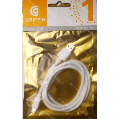 шнур Apple (шт. USB-2.0 A- шт. iP5), 1,0м, Griffin, кульок, W (артикул: 01-0902.W) шнур Apple (шт. USB-2.0 A- шт. iP5), 1,0м, Griffin, кульок, W (артикул: 01-0902.W)