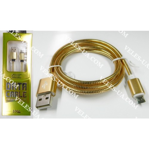 шнур Штекер mikro USB(5pin) x Шт. USB-2.0 A, 1,0м, метал, GOLD (артикул: 01-0956.GL) шнур Штекер mikro USB(5pin) x Шт. USB-2.0 A, 1,0м, метал, GOLD (артикул: 01-0956.GL)