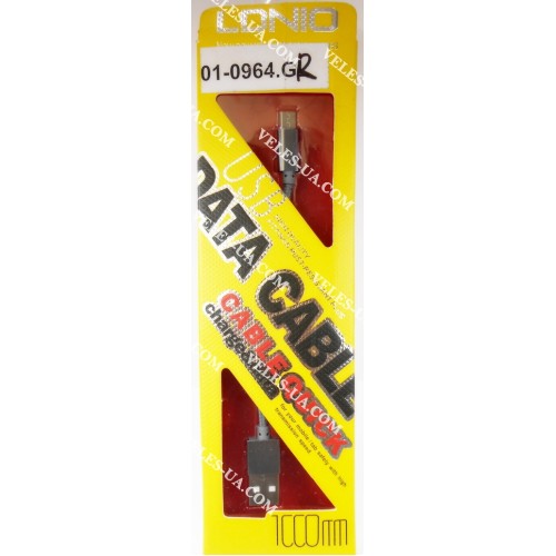 шнур Штекер mikro USB(5pin) x Шт. USB-2.0 A, 1,0м, LDNIO LS08, плетений, коробка, GR (артикул: 01-0964.GR) шнур Штекер mikro USB(5pin) x Шт. USB-2.0 A, 1,0м, LDNIO LS08, плетений, коробка, GR (артикул: 01-0964.GR)