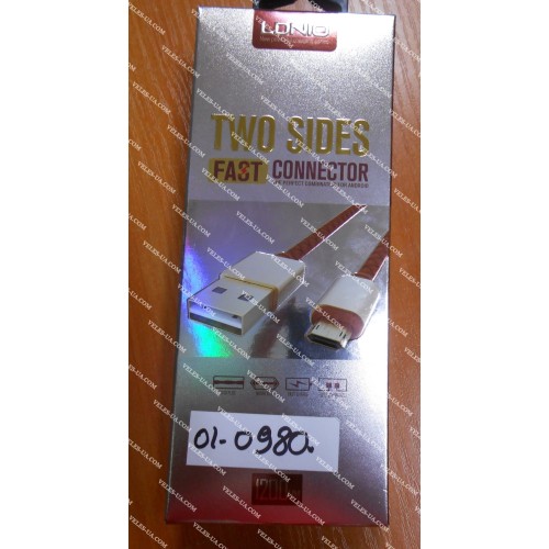 шнур Штекер mikro USB подвійний x Шт. USB-2.0 A, 1,2м, LDINO LS25, шкіра (артикул: 01-0980.) шнур Штекер mikro USB подвійний x Шт. USB-2.0 A, 1,2м, LDINO LS25, шкіра (артикул: 01-0980.)