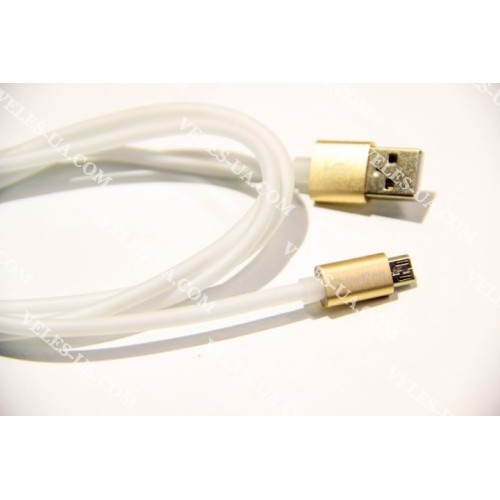 шнур Штекер mikro USB(5pin) x Шт. USB-2.0 A, 1,0м, силікон, W (артикул: 01-0999.W) шнур Штекер mikro USB(5pin) x Шт. USB-2.0 A, 1,0м, силікон, W (артикул: 01-0999.W)