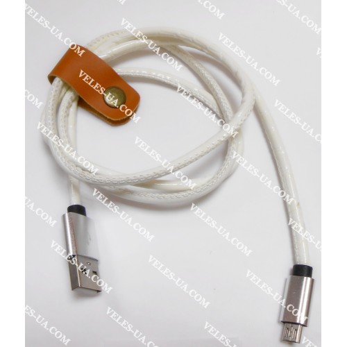 шнур Штекер mikro USB(5pin) x Шт. USB-2.0 A, 1,0м, шкіра, W (артикул: 01-1003.W) шнур Штекер mikro USB(5pin) x Шт. USB-2.0 A, 1,0м, шкіра, W (артикул: 01-1003.W)