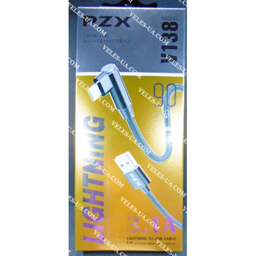 шнур Apple (шт. USB-2.0 A- шт. iP5 КУТОВИЙ), 1,0м, PZX V138, 3.1A, коробка, BK (артикул: 01-1081.BK) шнур Apple (шт. USB-2.0 A- шт. iP5 КУТОВИЙ), 1,0м, PZX V138, 3.1A, коробка, BK (артикул: 01-1081.BK)