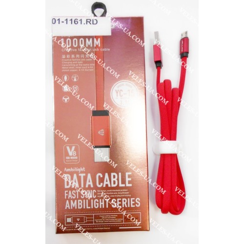 шнур Штекер mikro USB(5pin) x Шт. USB-2.0 A, 1,0м, Jellico YC-15, плаский, коробка, RD (артикул: 01-1161.RD) шнур Штекер mikro USB(5pin) x Шт. USB-2.0 A, 1,0м, Jellico YC-15, плаский, коробка, RD (артикул: 01-1161.RD)