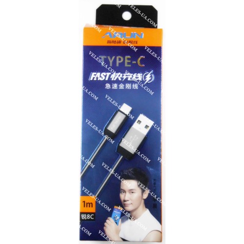 шнур Штекер USB Type-C x Шт. USB-2.0 A, 1.0м, Arun 8C, BK, коробка (артикул: 01-1166.BK) шнур Штекер USB Type-C x Шт. USB-2.0 A, 1.0м, Arun 8C, BK, коробка (артикул: 01-1166.BK)