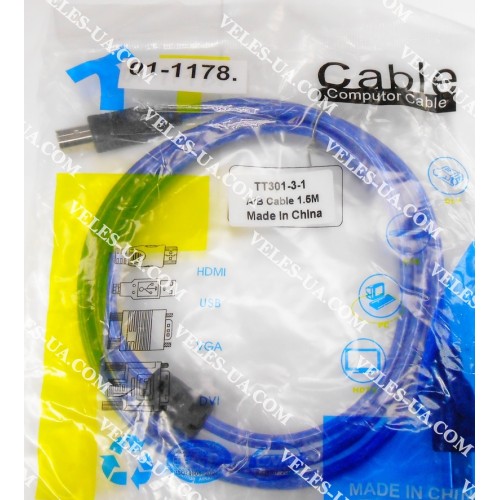 шнур Штекер USB-2.0 A х Штекер USB-2.0 B, 1.5м, d=3.5мм ПРОЗОРИЙ СИНІЙ (артикул: 01-1178.) шнур Штекер USB-2.0 A х Штекер USB-2.0 B, 1.5м, d=3.5мм ПРОЗОРИЙ СИНІЙ (артикул: 01-1178.)