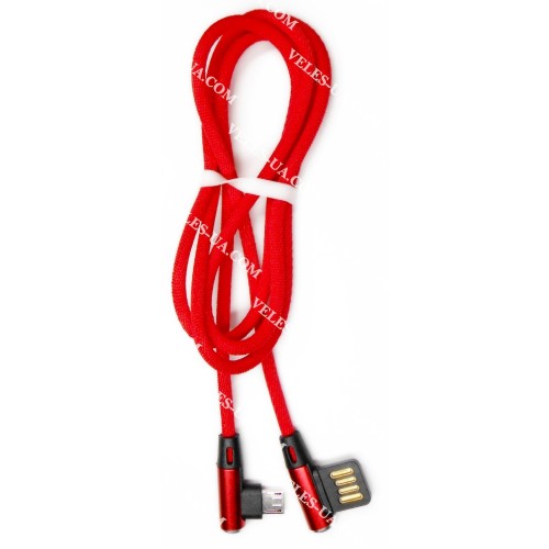 шнур Штекер mikro USB(5pin) КУТОВИЙ x Шт. USB-2.0 A КУТОВИЙ, 1.0м, плетений, кульок, RD (артикул: 01-1201.RD) шнур Штекер mikro USB(5pin) КУТОВИЙ x Шт. USB-2.0 A КУТОВИЙ, 1.0м, плетений, кульок, RD (артикул: 01-1201.RD)