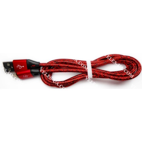 шнур Apple (шт. USB-2.0 A- шт. iP5), 1,0м, плетений, кульок, RD (артикул: 01-1209.RD) шнур Apple (шт. USB-2.0 A- шт. iP5), 1,0м, плетений, кульок, RD (артикул: 01-1209.RD)