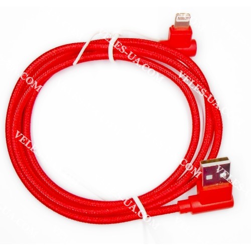 шнур Apple (шт. USB-2.0 A КУТОВИЙ - шт. iP6 КУТОВИЙ), 1.0м, плетений, кульок, RD (артикул: 01-1212.RD) шнур Apple (шт. USB-2.0 A КУТОВИЙ - шт. iP6 КУТОВИЙ), 1.0м, плетений, кульок, RD (артикул: 01-1212.RD)
