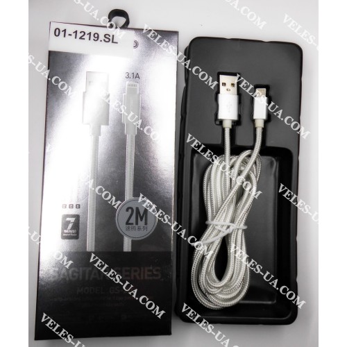 шнур Apple (шт. USB-2.0 A- шт. iP5), 2,0м, Jellico Elegant GS-10, коробка, silver (артикул: 01-1219.SL) шнур Apple (шт. USB-2.0 A- шт. iP5), 2,0м, Jellico Elegant GS-10, коробка, silver (артикул: 01-1219.SL)