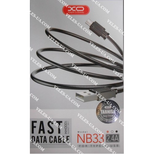 шнур Штекер USB Type-C x Шт. USB-2.0 A, 1.0м, XO NB33, 2.4A, метал, коробка (артикул: 01-1264.) шнур Штекер USB Type-C x Шт. USB-2.0 A, 1.0м, XO NB33, 2.4A, метал, коробка (артикул: 01-1264.)