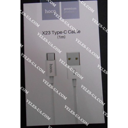 шнур Штекер USB Type-C x Шт. USB-2.0 A, 1.0м, Hoco X23, W, коробка (артикул: 01-1268.) шнур Штекер USB Type-C x Шт. USB-2.0 A, 1.0м, Hoco X23, W, коробка (артикул: 01-1268.)